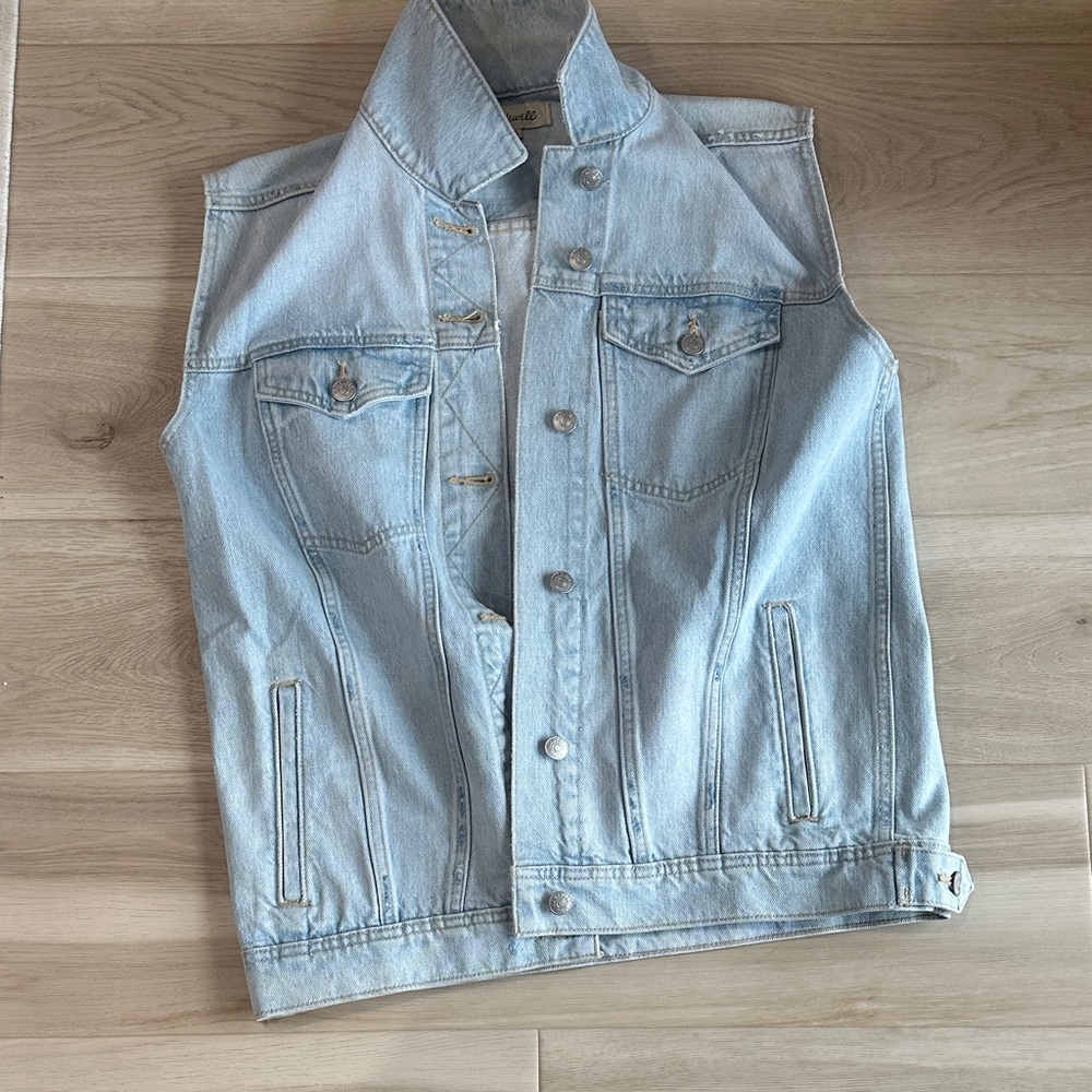 Madewell Light Wash Denim Vest